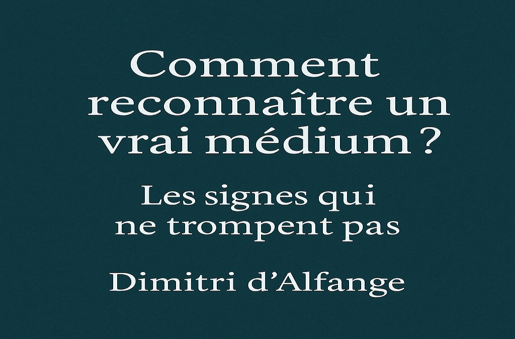 Reconnaître un vrai médium