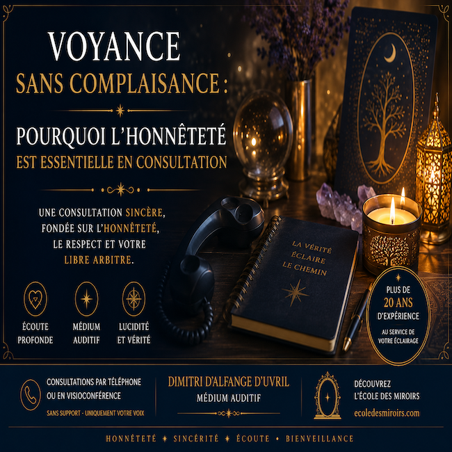 Médium en consultation expliquant pourquoi une voyance sincère est sans complaisance